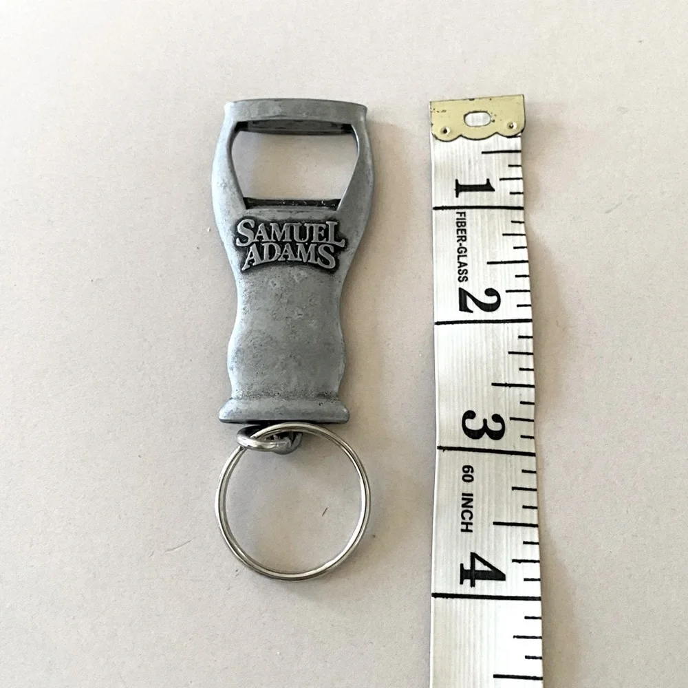 Samuel Adams Metal Pewter Keychain Keyring Bottle Opener (NWOT)
